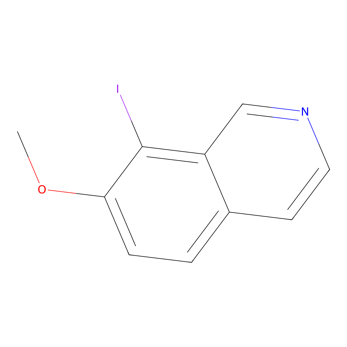 8-Iodo-7-methoxyisoquinoline molecular structure, CAS 115478-36-9