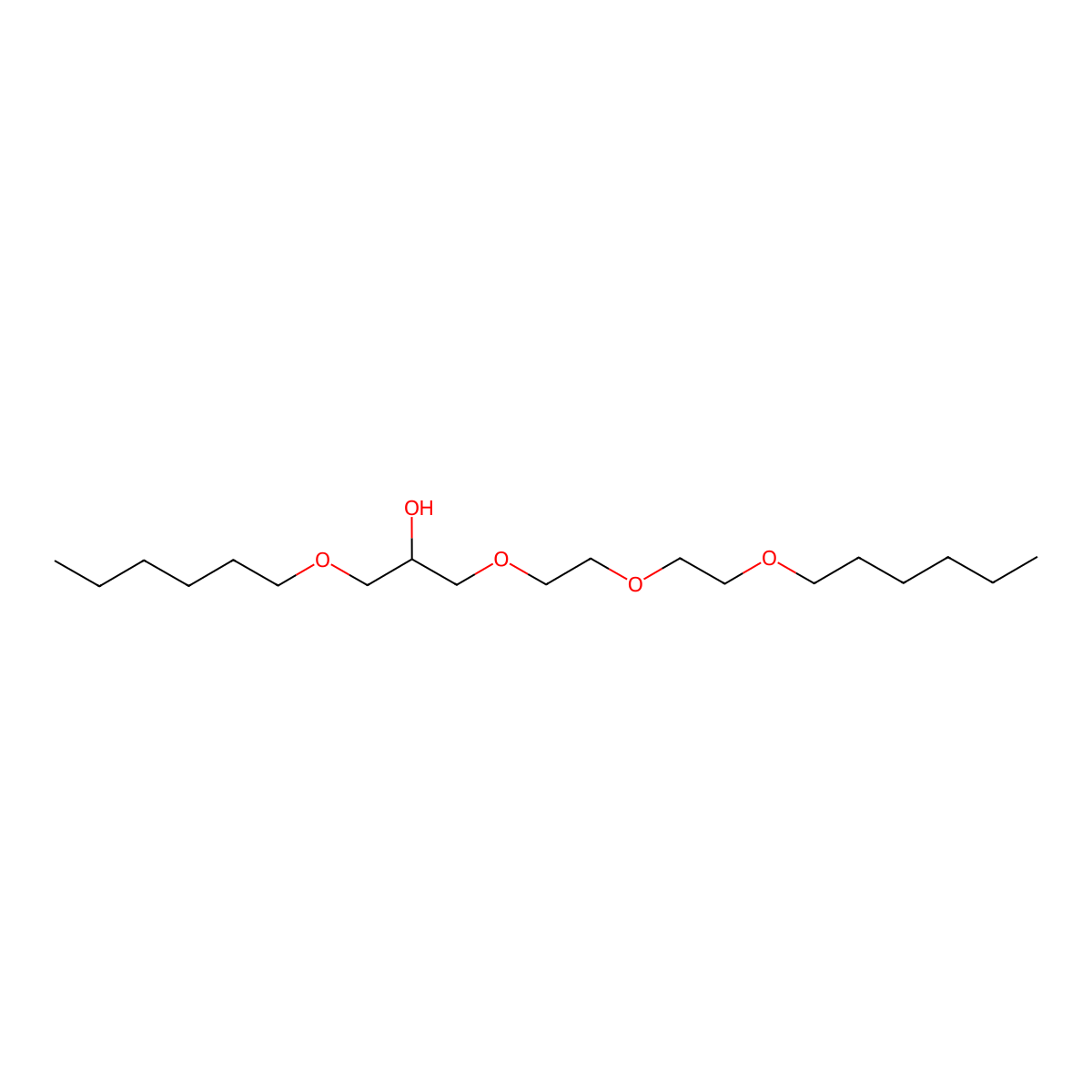 1-Hexyloxy-3-[2-(2-hexyloxyethoxy)ethoxy]propan-2-ol molecular structure, CAS 115478-70-1