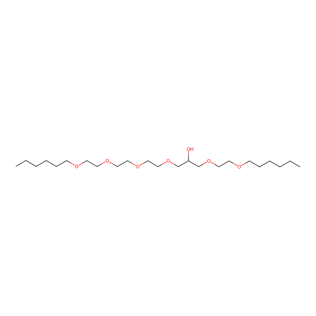 1-(2-Hexyloxyethoxy)-3-{2-[2-(2-hexyloxyethoxy)ethoxy]ethoxy}propan-2-ol molecular structure, CAS 115478-74-5