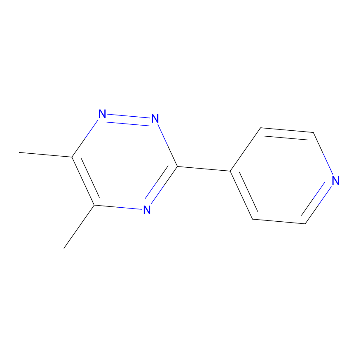 5,6-Dimethyl-3-(pyridin-4-yl)-1,2,4-triazine molecular structure, CAS 115486-16-3