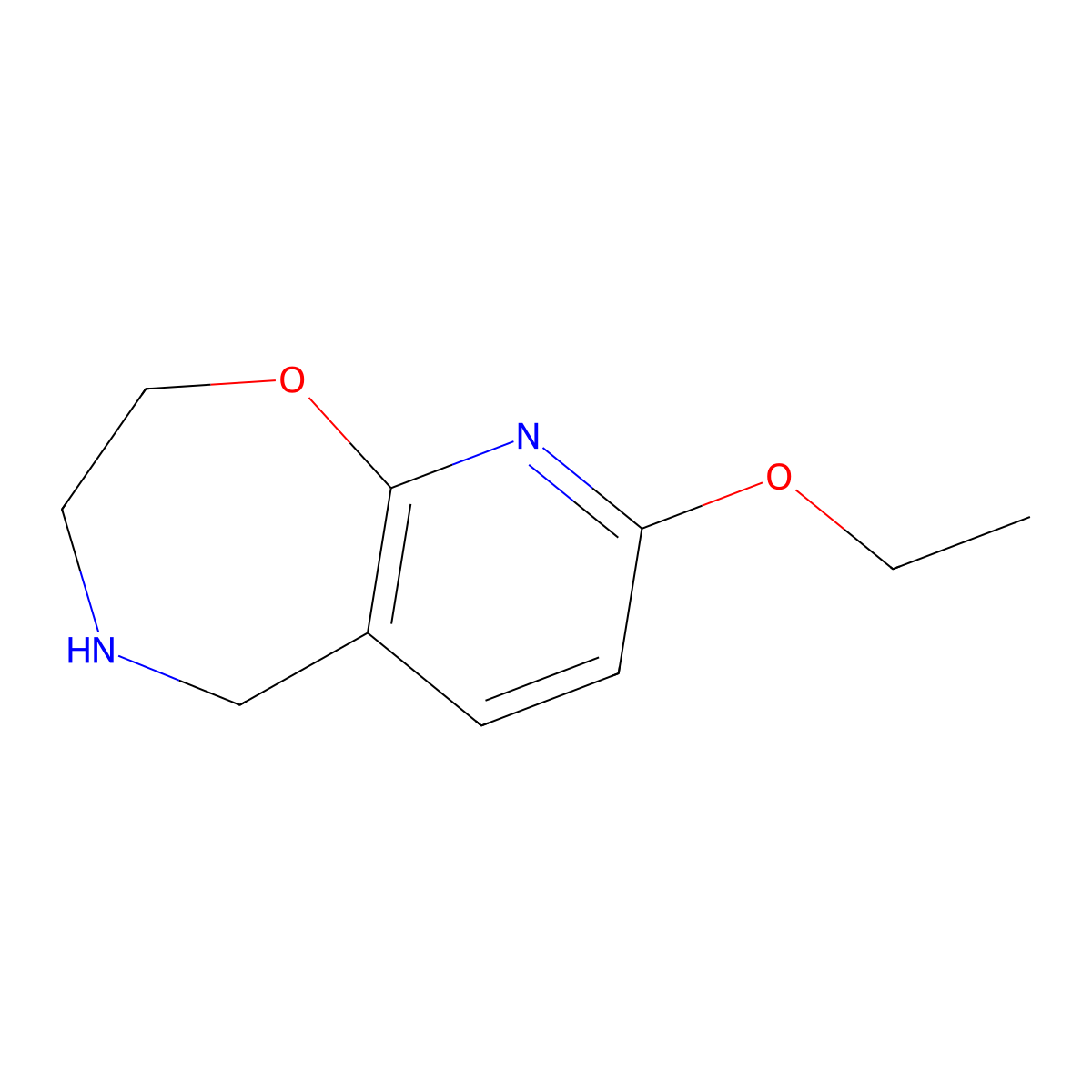 8-Ethoxy-2,3,4,5-tetrahydropyrido[3,2-f][1,4]oxazepine molecular structure, CAS 1154867-51-2