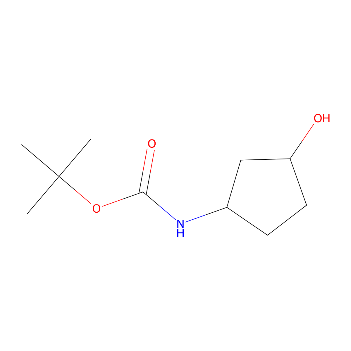 tert-Butyl (3-hydroxycyclopentyl)carbamate molecular structure, CAS 1154870-59-3