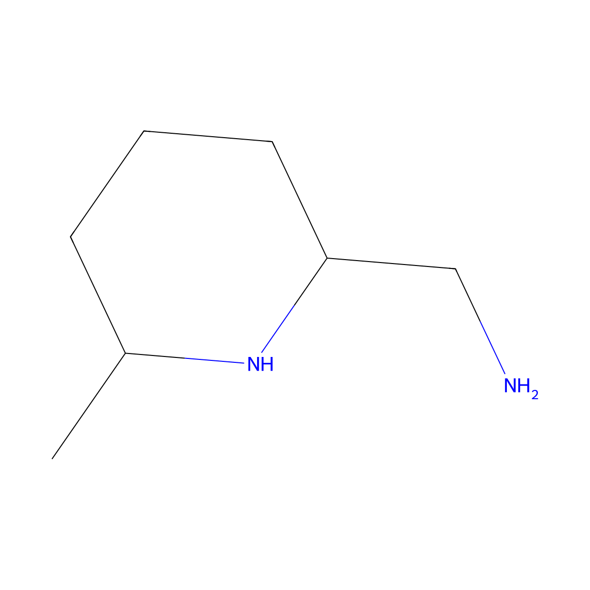 1-(cis-6-Methylpiperidin-2-yl)methanamine molecular structure, CAS 1154870-90-2