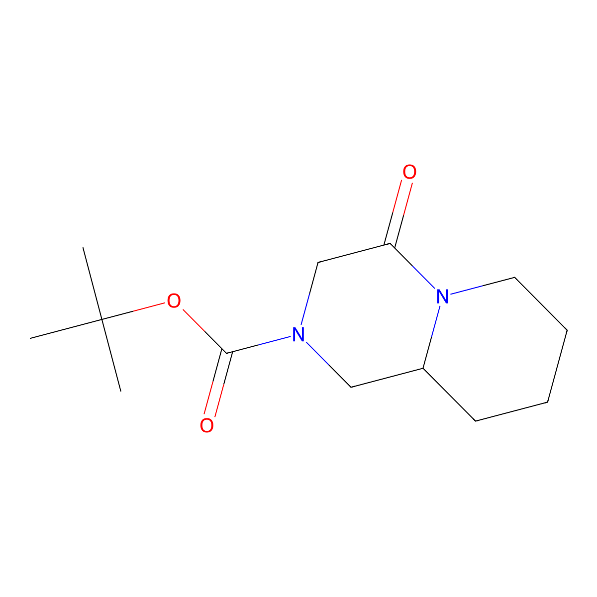 tert-butyl 4-oxohexahydro-1H-pyrido[1,2-a]pyrazine-2(6H)-carboxylate molecular structure, CAS 1154871-07-4