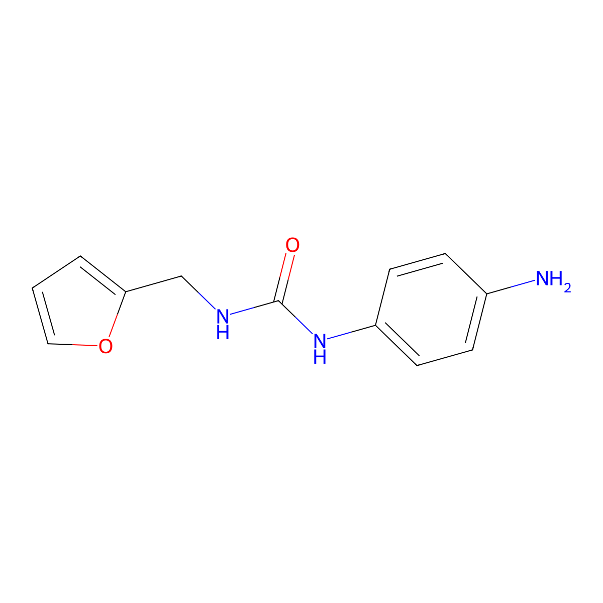 1-(4-Aminophenyl)-3-((furan-2-yl)methyl)urea molecular structure, CAS 1154873-08-1