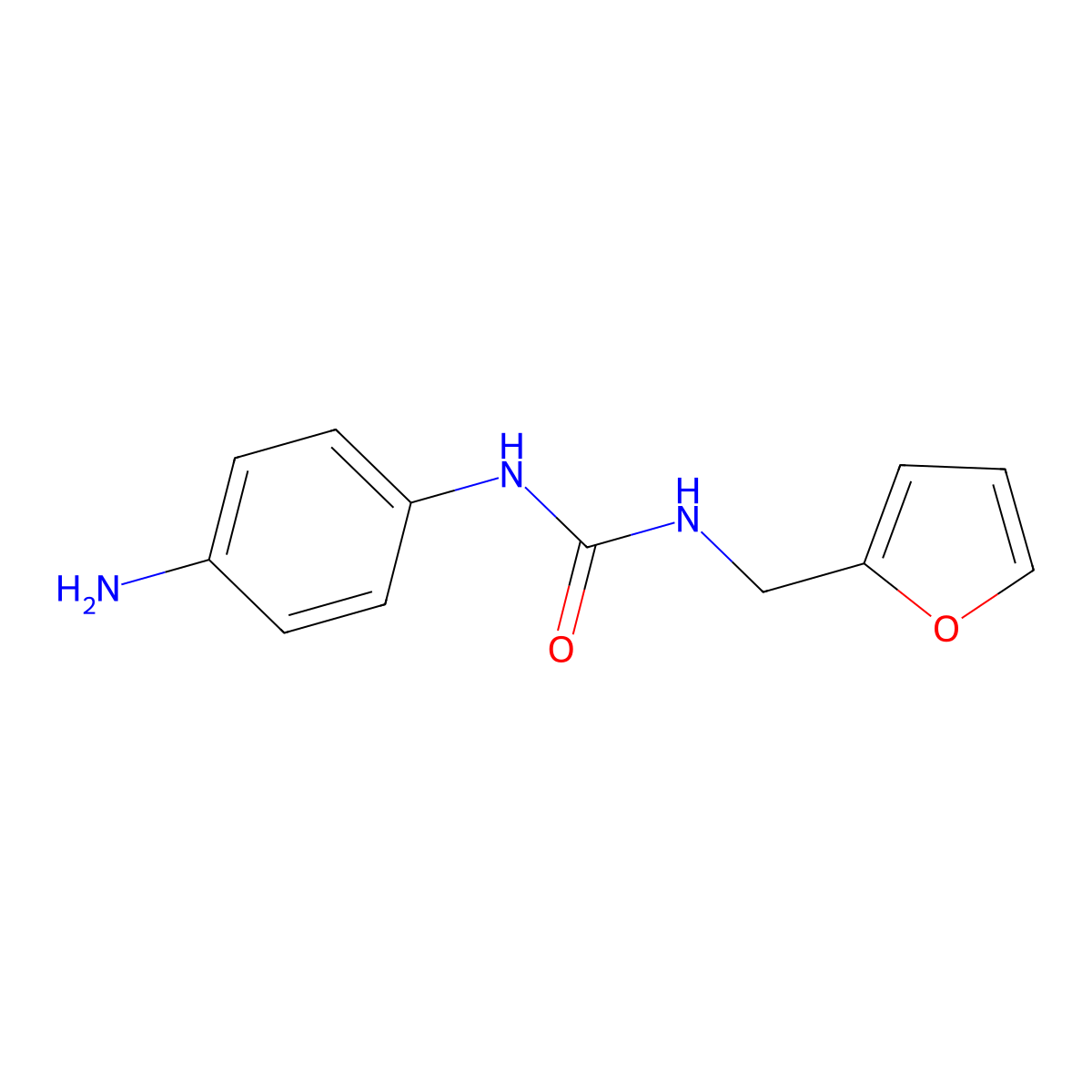 1-(4-Aminophenyl)-3-((furan-2-yl)methyl)urea molecular structure, CAS 1154873-08-1