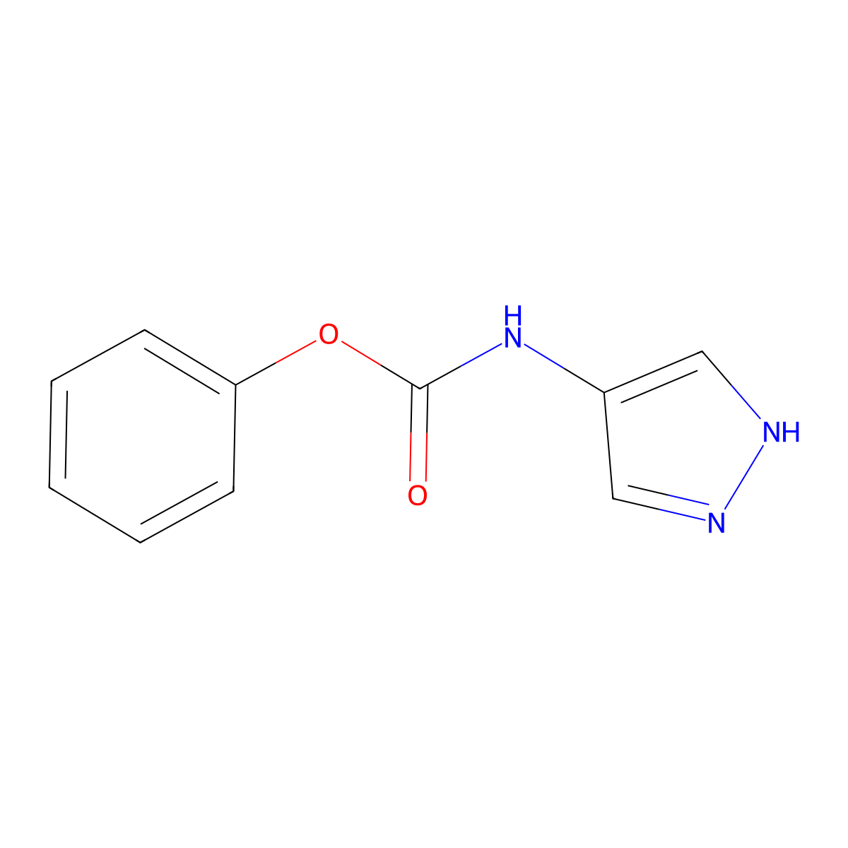 phenyl N-(1H-pyrazol-4-yl)carbamate molecular structure, CAS 1154876-74-0