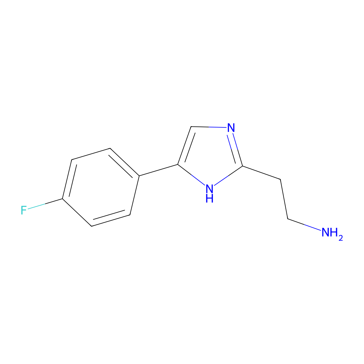 2-[4-(4-Fluorophenyl)-1H-imidazol-2-yl]ethan-1-amine molecular structure, CAS 1154886-54-0