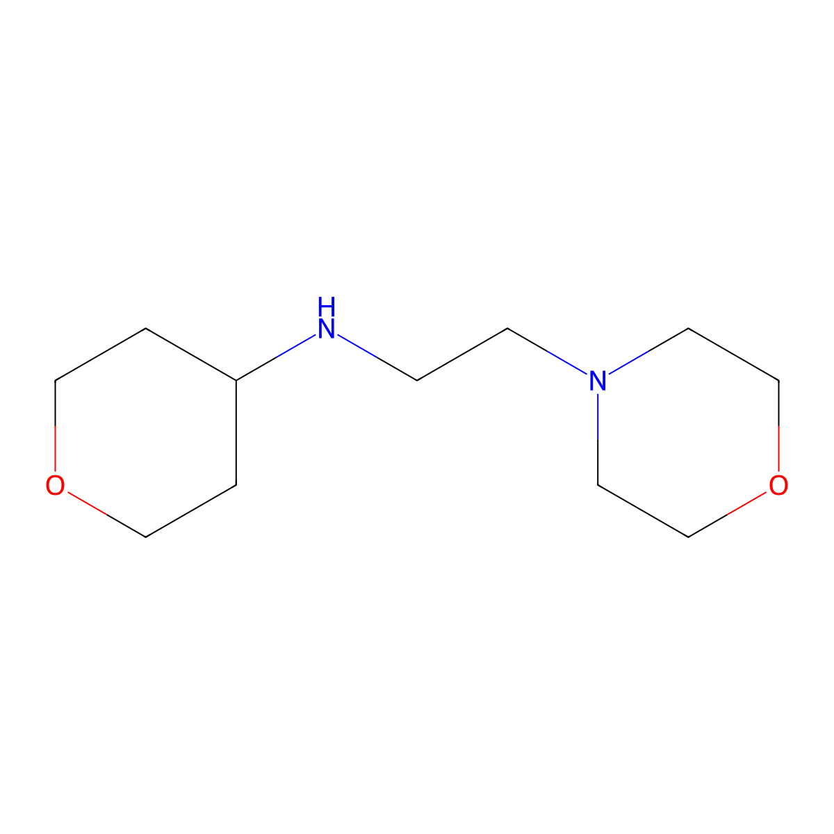 N-[2-(morpholin-4-yl)ethyl]oxan-4-amine molecular structure, CAS 1154887-32-7