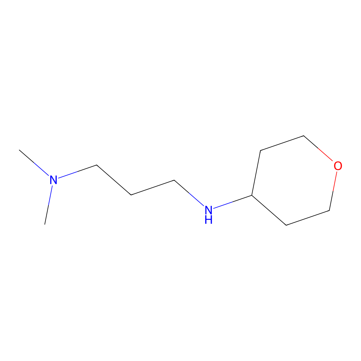N-[3-(dimethylamino)propyl]oxan-4-amine molecular structure, CAS 1154887-48-5