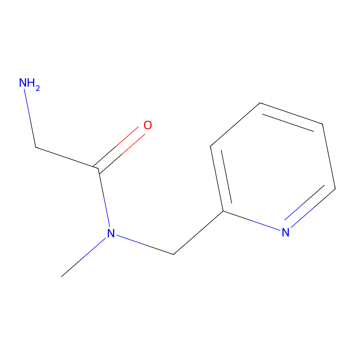 2-amino-N-methyl-N-(pyridin-2-ylmethyl)acetamide molecular structure, CAS 1154897-57-0