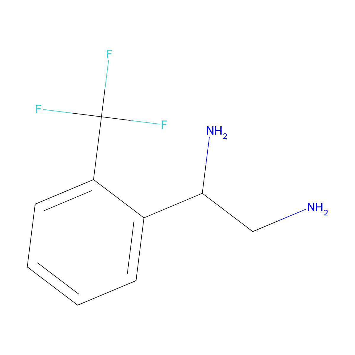 1-[2-(Trifluoromethyl)phenyl]ethane-1,2-diamine molecular structure, CAS 1154898-91-5