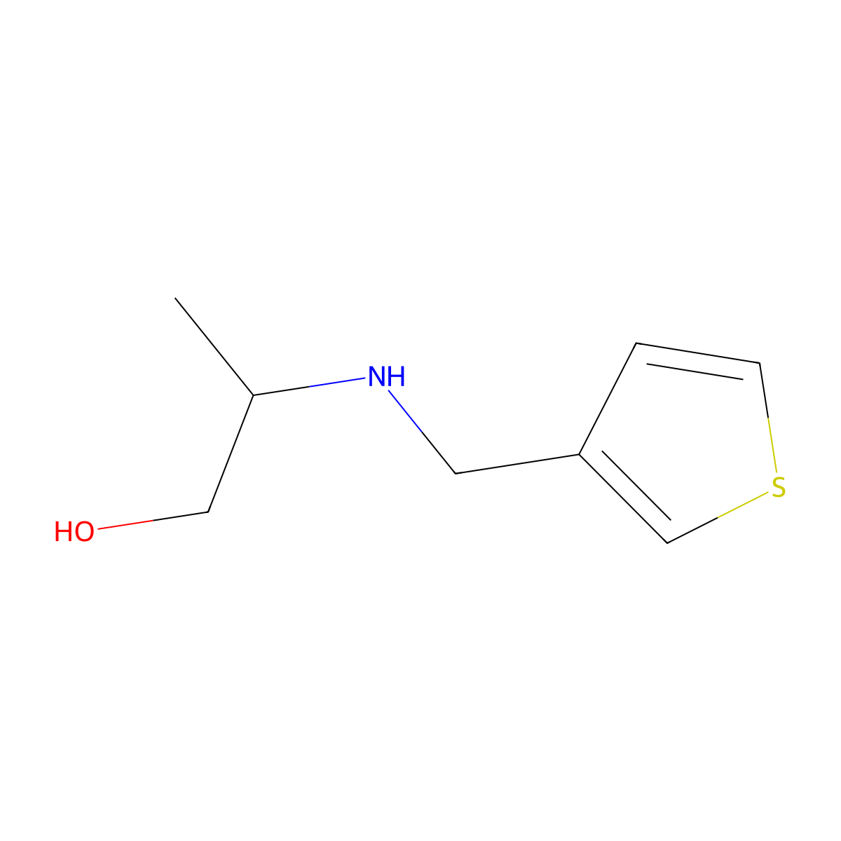 2-{[(Thiophen-3-yl)methyl]amino}propan-1-ol molecular structure, CAS 1154899-14-5