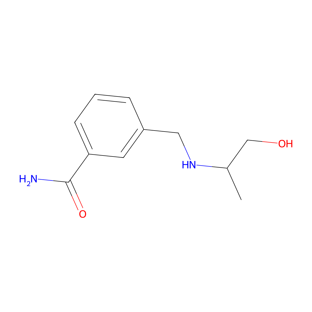 3-{[(1-Hydroxypropan-2-yl)amino]methyl}benzamide molecular structure, CAS 1154899-30-5