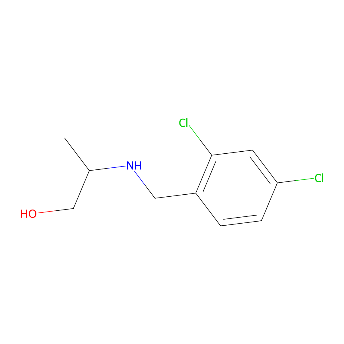 2-{[(2,4-Dichlorophenyl)methyl]amino}propan-1-ol molecular structure, CAS 1154899-47-4