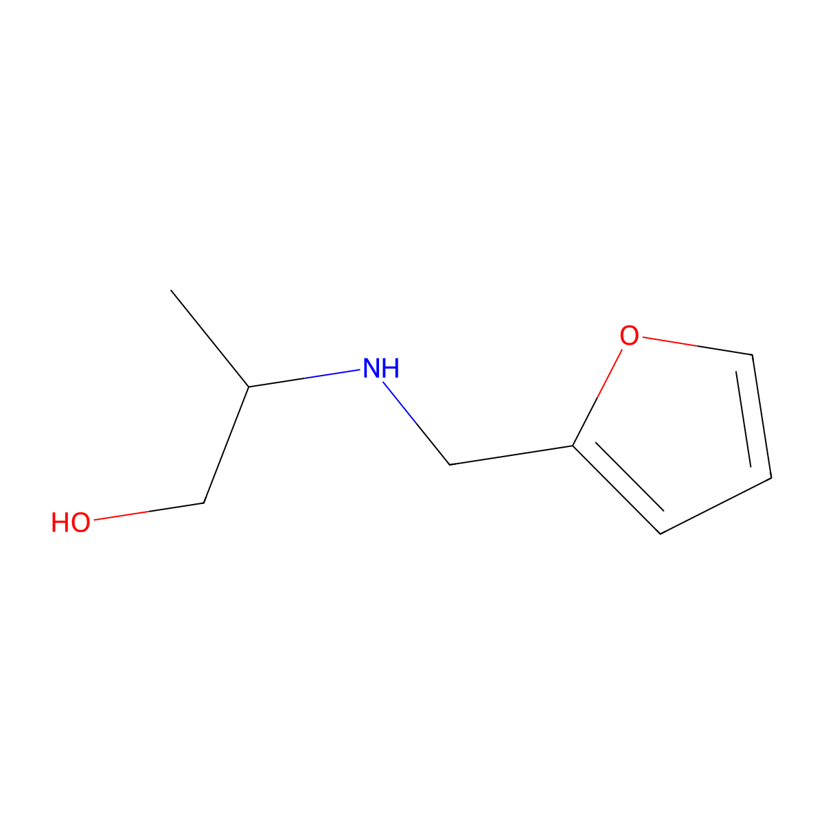 2-{[(Furan-2-yl)methyl]amino}propan-1-ol molecular structure, CAS 1154899-54-3