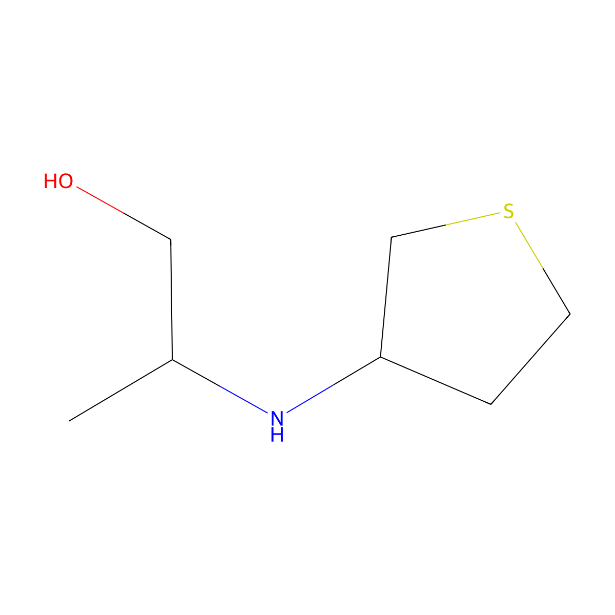 2-[(Thiolan-3-yl)amino]propan-1-ol molecular structure, CAS 1154899-70-3