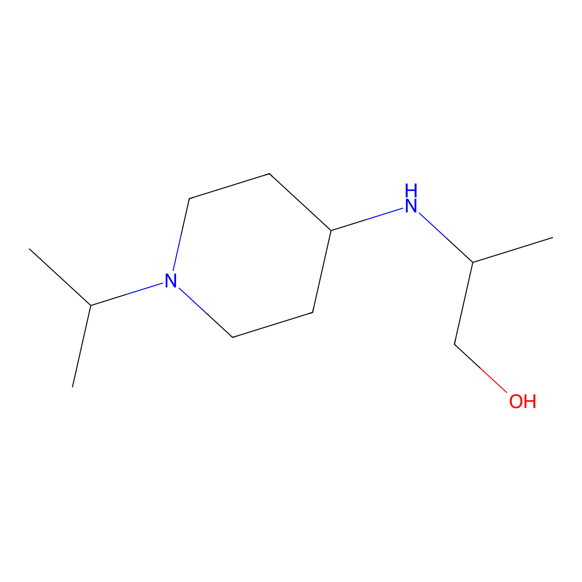 2-{[1-(Propan-2-yl)piperidin-4-yl]amino}propan-1-ol molecular structure, CAS 1154899-74-7