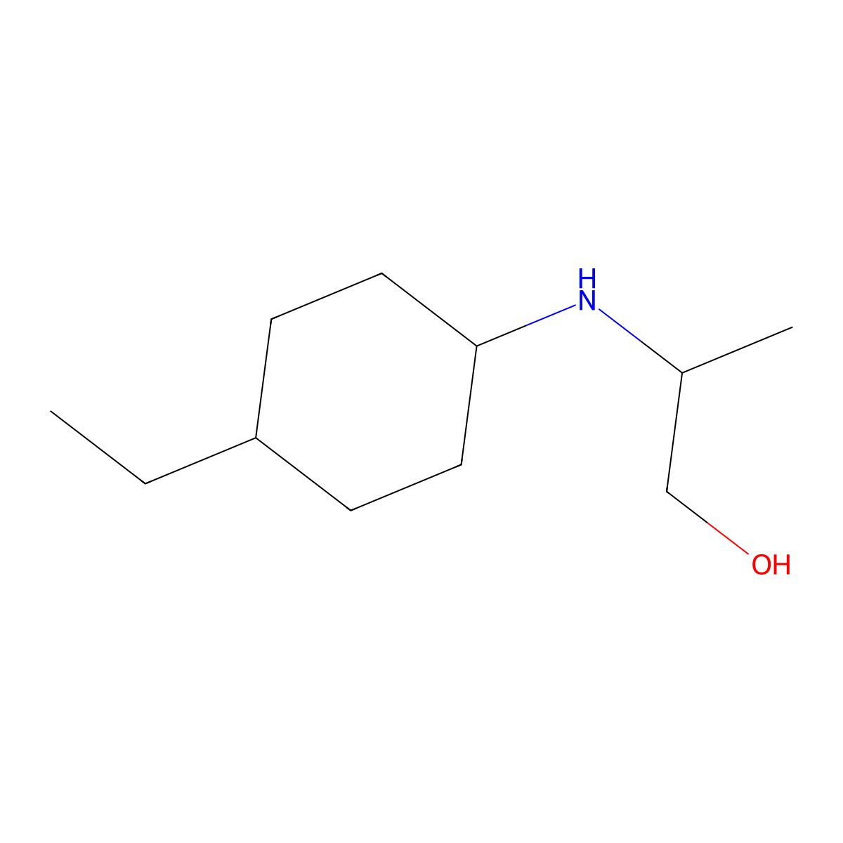 2-[(4-Ethylcyclohexyl)amino]propan-1-ol molecular structure, CAS 1154899-83-8