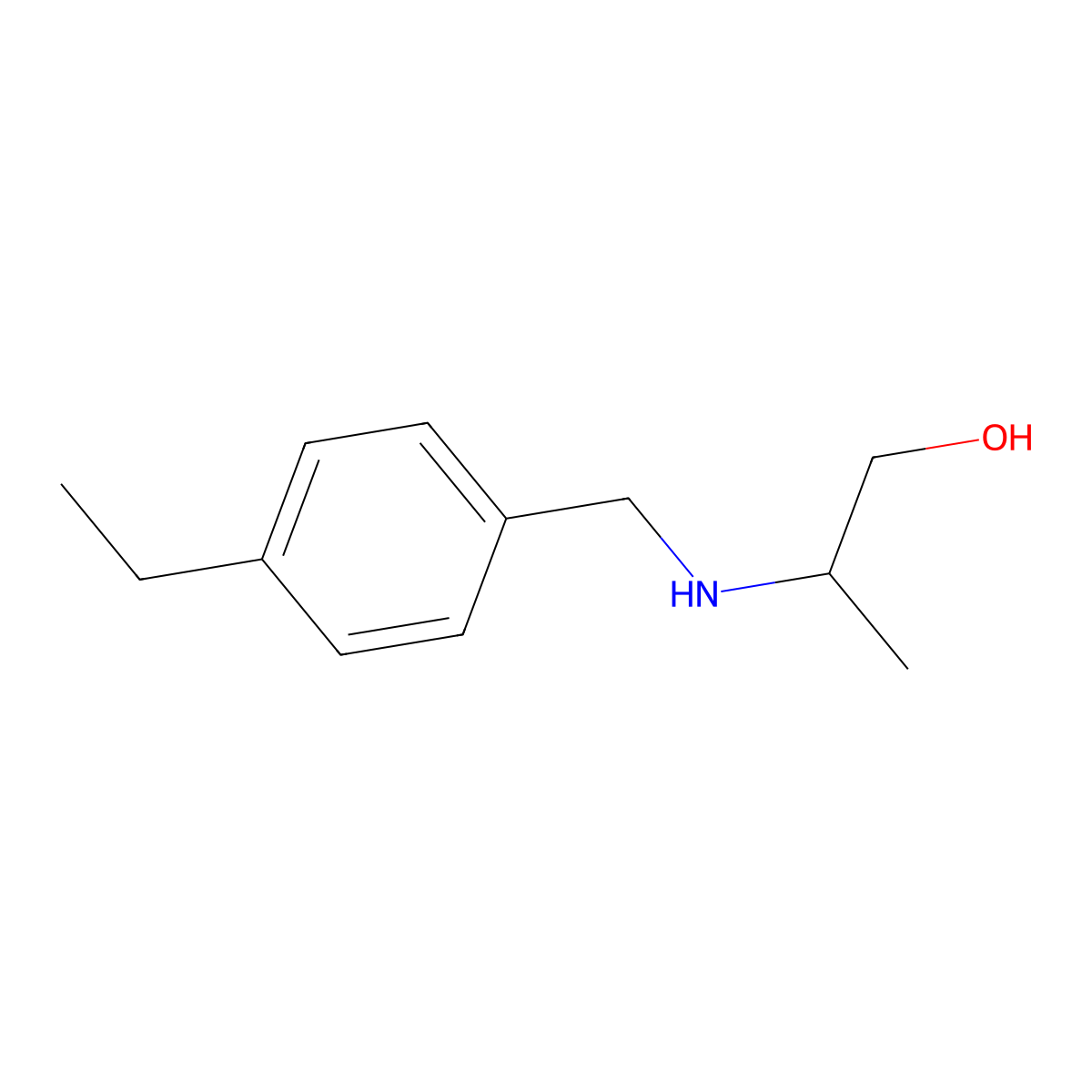 2-{[(4-Ethylphenyl)methyl]amino}propan-1-ol molecular structure, CAS 1154900-31-8