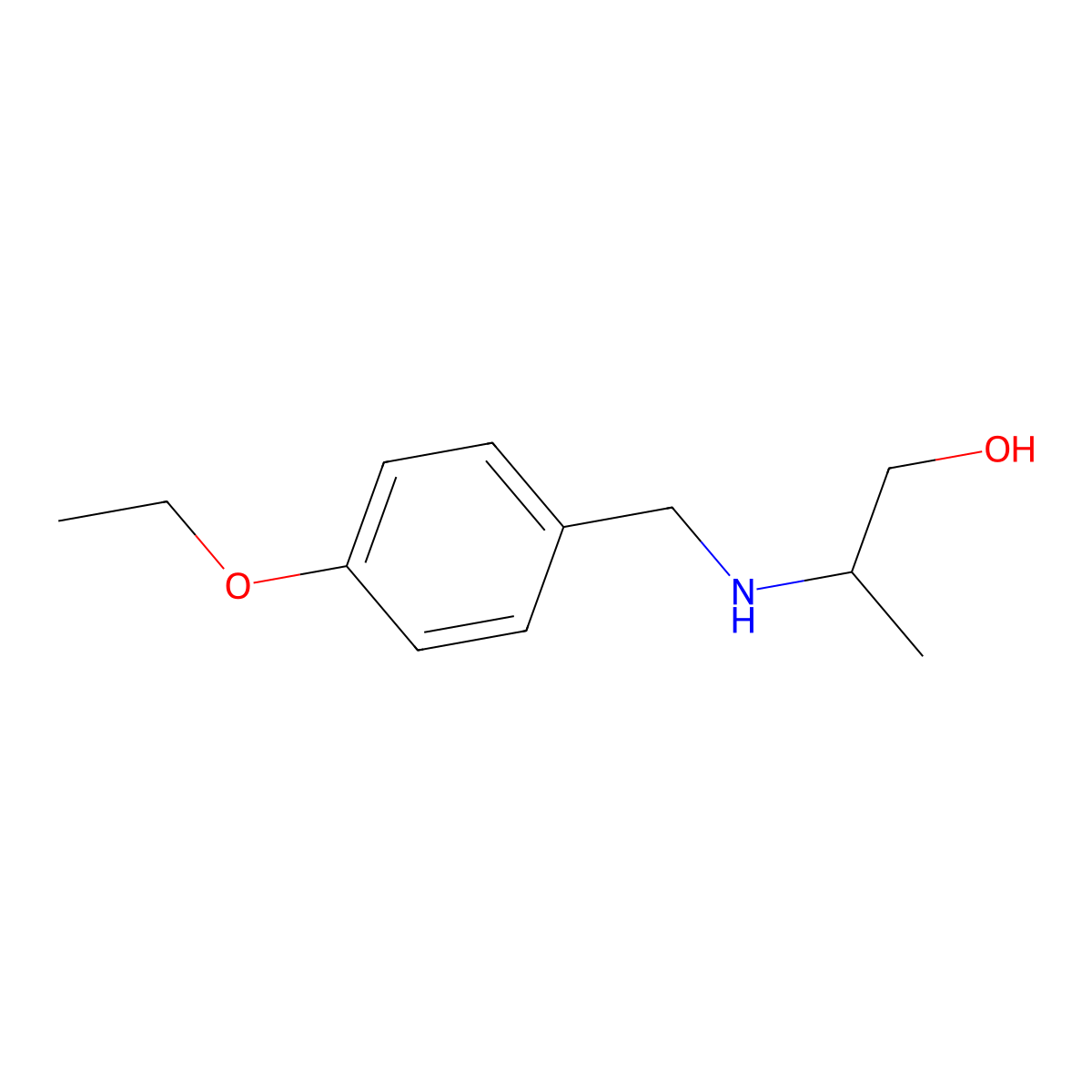 2-{[(4-Ethoxyphenyl)methyl]amino}propan-1-ol molecular structure, CAS 1154900-59-0