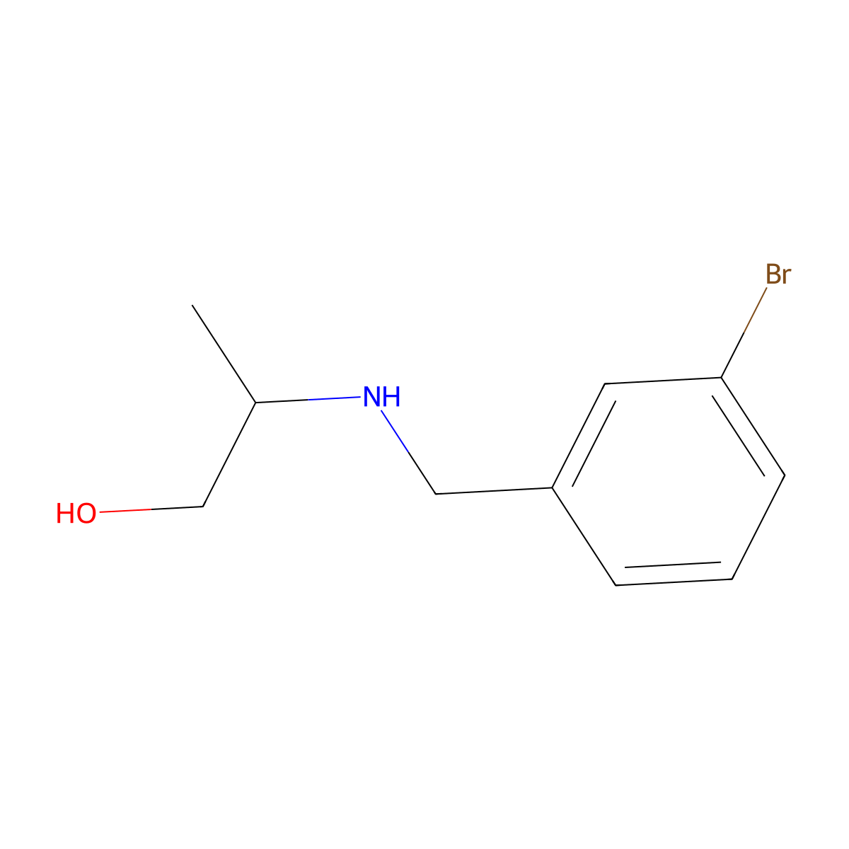 2-{[(3-Bromophenyl)methyl]amino}propan-1-ol molecular structure, CAS 1154900-94-3