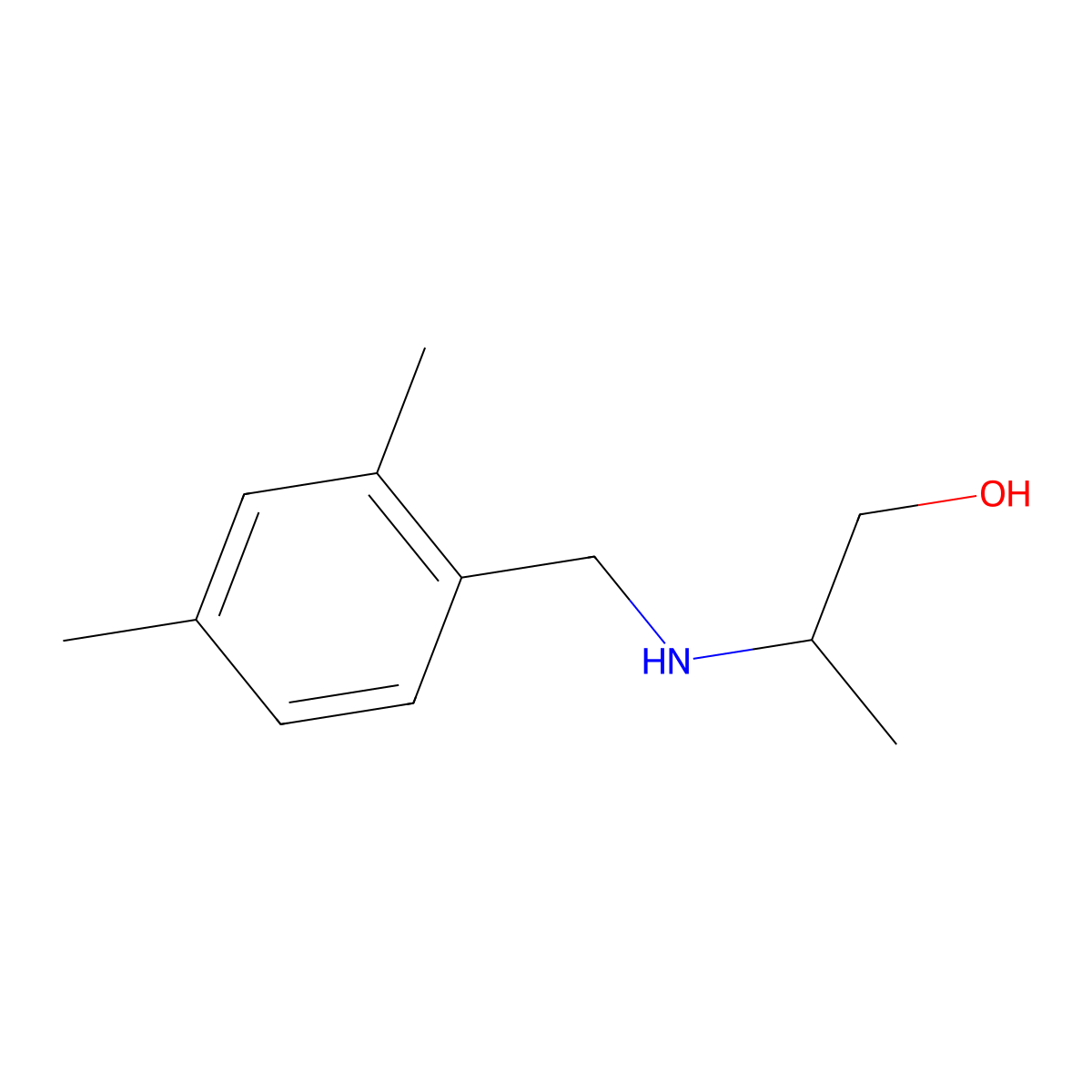 2-{[(2,4-Dimethylphenyl)methyl]amino}propan-1-ol molecular structure, CAS 1154901-52-6