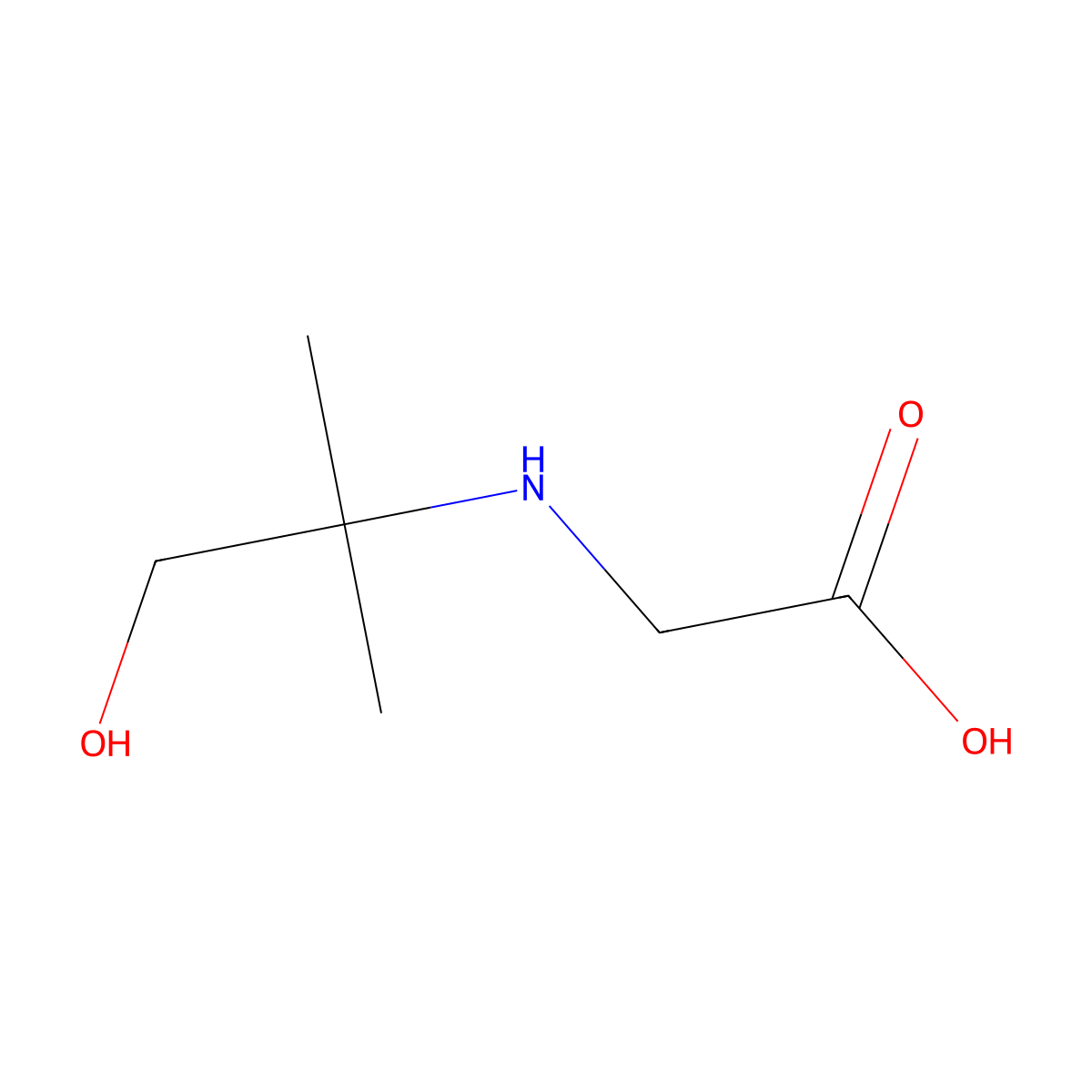 N-(2-Hydroxy-1,1-dimethylethyl)glycine molecular structure, CAS 1154902-47-2