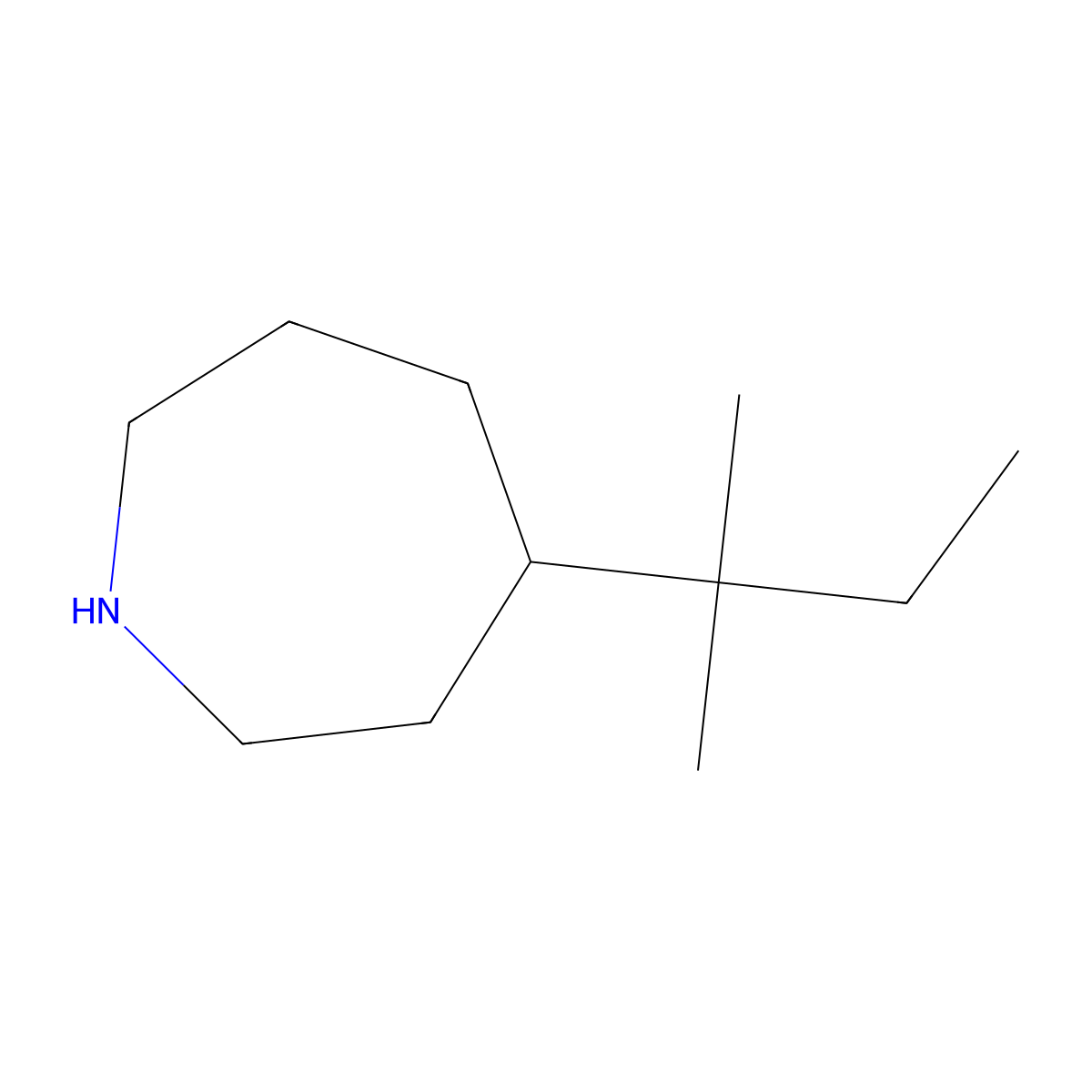 4-(1,1-Dimethylpropyl)hexahydro-1H-azepine molecular structure, CAS 1154906-24-7