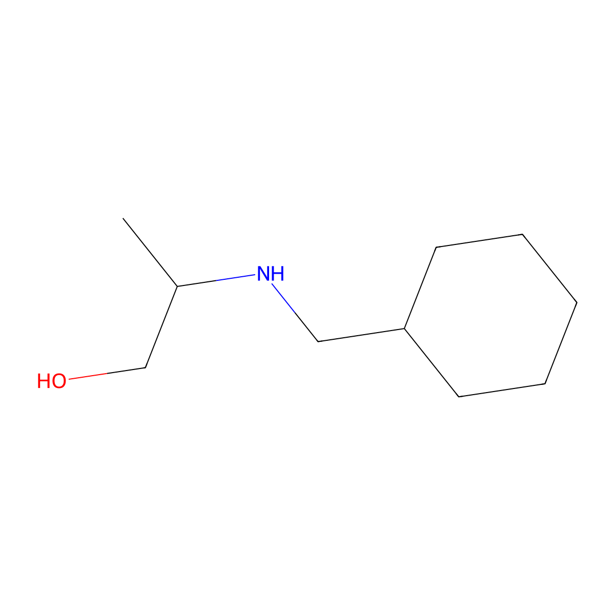 2-[(Cyclohexylmethyl)amino]propan-1-ol molecular structure, CAS 1154908-38-9