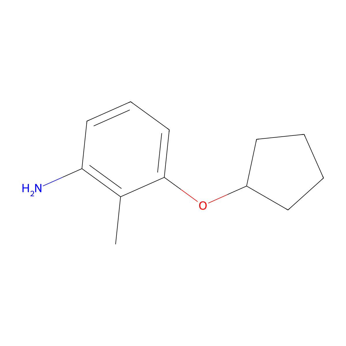 3-(Cyclopentyloxy)-2-methylaniline molecular structure, CAS 1154909-64-4