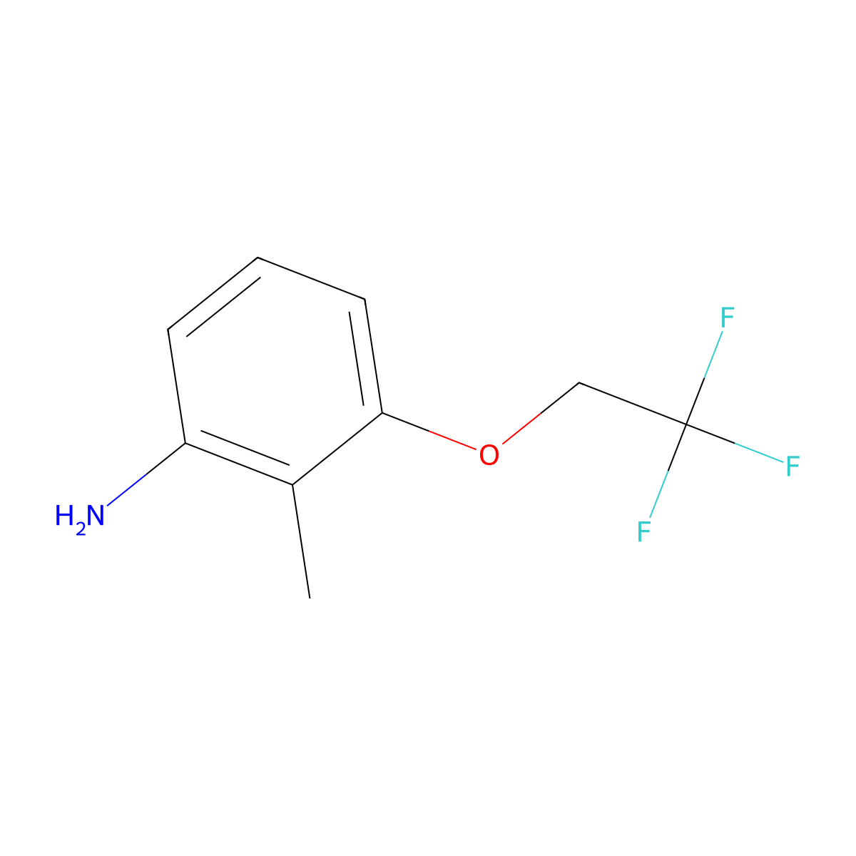 2-Methyl-3-(2,2,2-trifluoroethoxy)aniline molecular structure, CAS 1154909-68-8