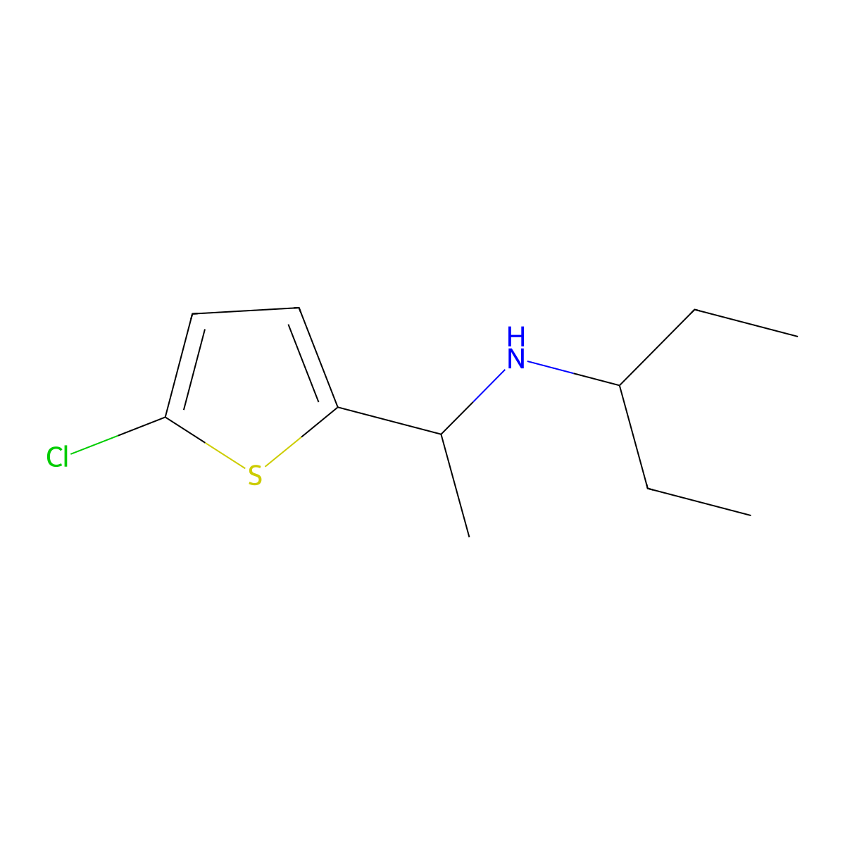 [1-(5-Chlorothiophen-2-yl)ethyl](pentan-3-yl)amine molecular structure, CAS 1154910-18-5