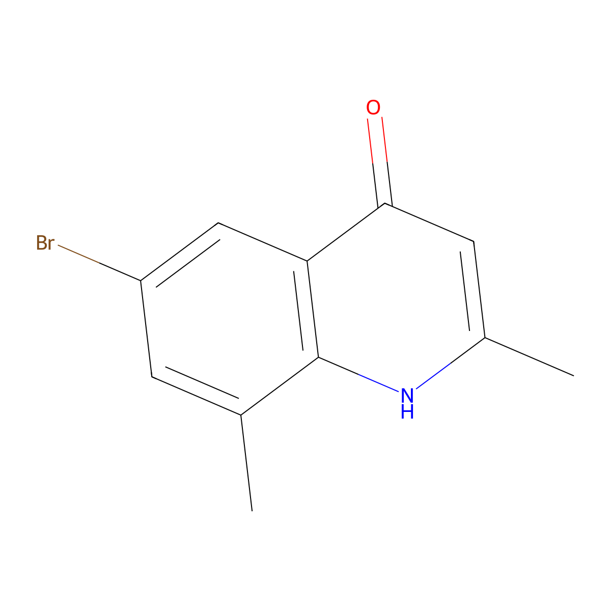 6-Bromo-2,8-dimethyl-4-hydroxyquinoline molecular structure, CAS 1154912-66-9