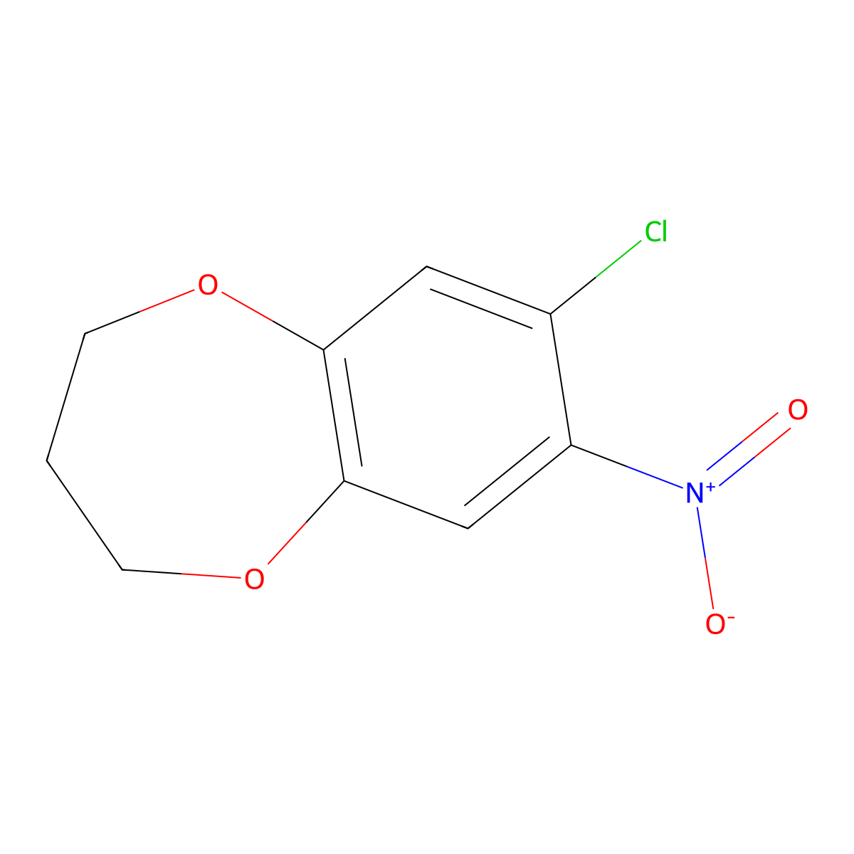 7-Chloro-8-nitro-3,4-dihydro-2H-benzo[b][1,4]dioxepine molecular structure, CAS 1154914-46-1