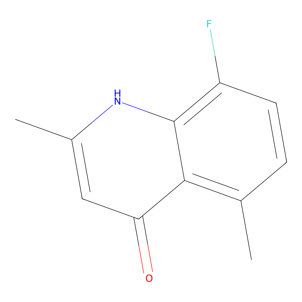 8-Fluoro-2,5-dimethylquinolin-4-ol molecular structure, CAS 1154916-23-0