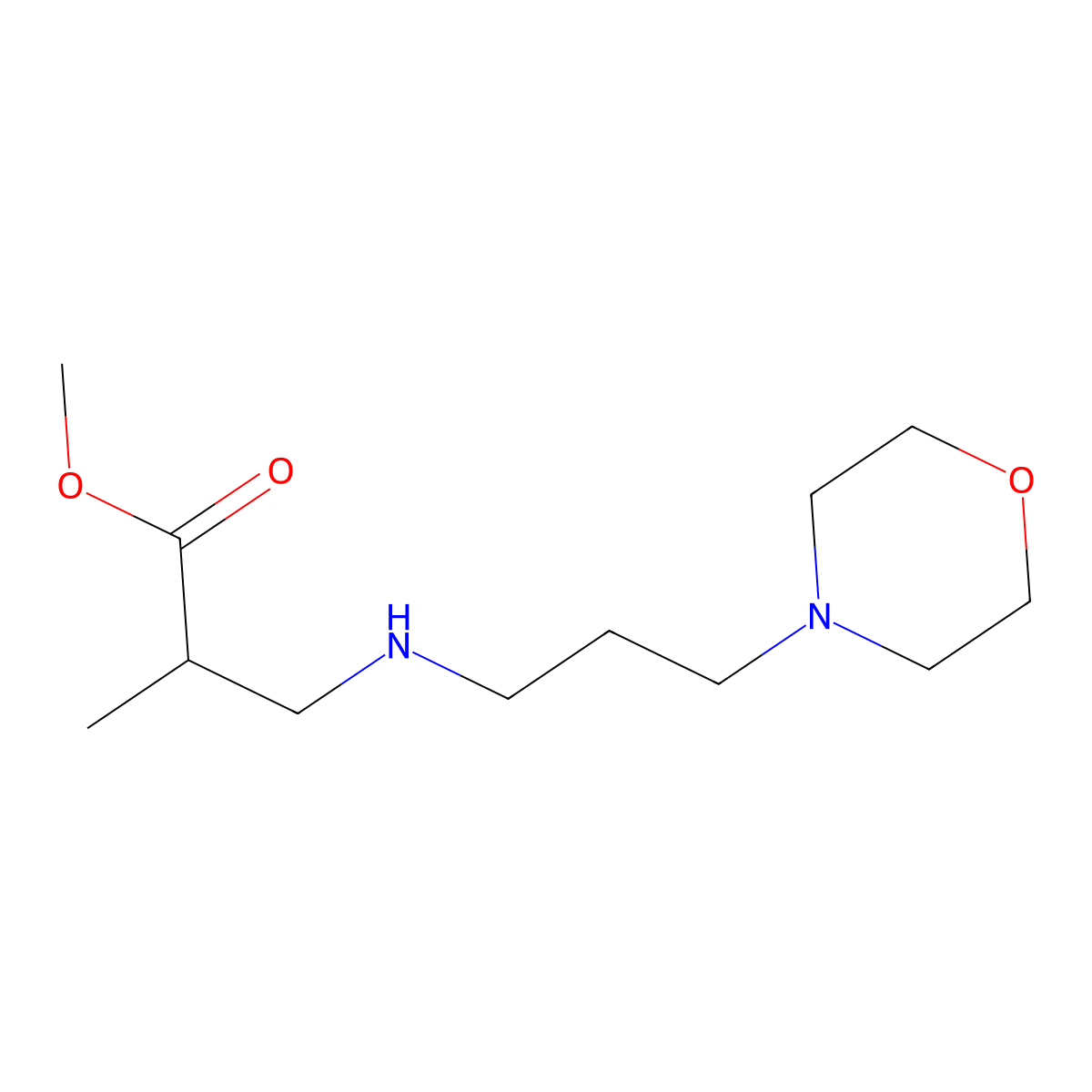 Methyl 2-methyl-3-{[3-(morpholin-4-yl)propyl]amino}propanoate molecular structure, CAS 1154917-16-4