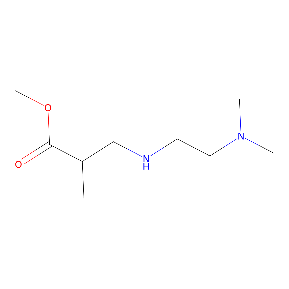 Methyl 3-{[2-(dimethylamino)ethyl]amino}-2-methylpropanoate molecular structure, CAS 1154917-61-9