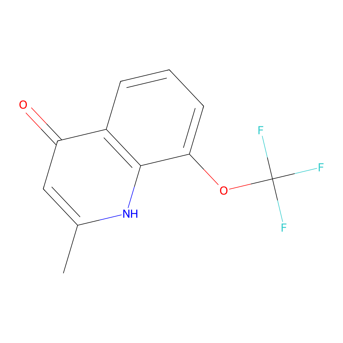 4-Hydroxy-2-methyl-8-trifluoromethoxyquinoline molecular structure, CAS 1154918-12-3