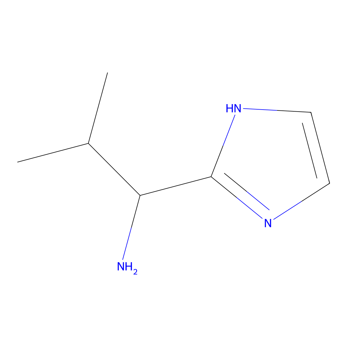1-(1H-imidazol-2-yl)-2-methylpropan-1-amine molecular structure, CAS 1154920-41-8