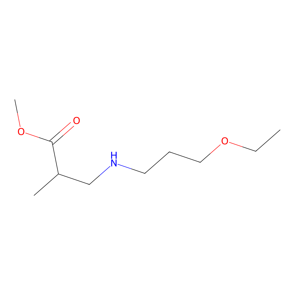 Methyl 3-[(3-ethoxypropyl)amino]-2-methylpropanoate molecular structure, CAS 1154921-20-6