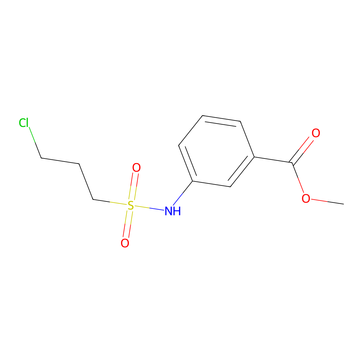 Methyl 3-(3-Chloropropylsulfonamido)benzoate molecular structure, CAS 1154926-29-0
