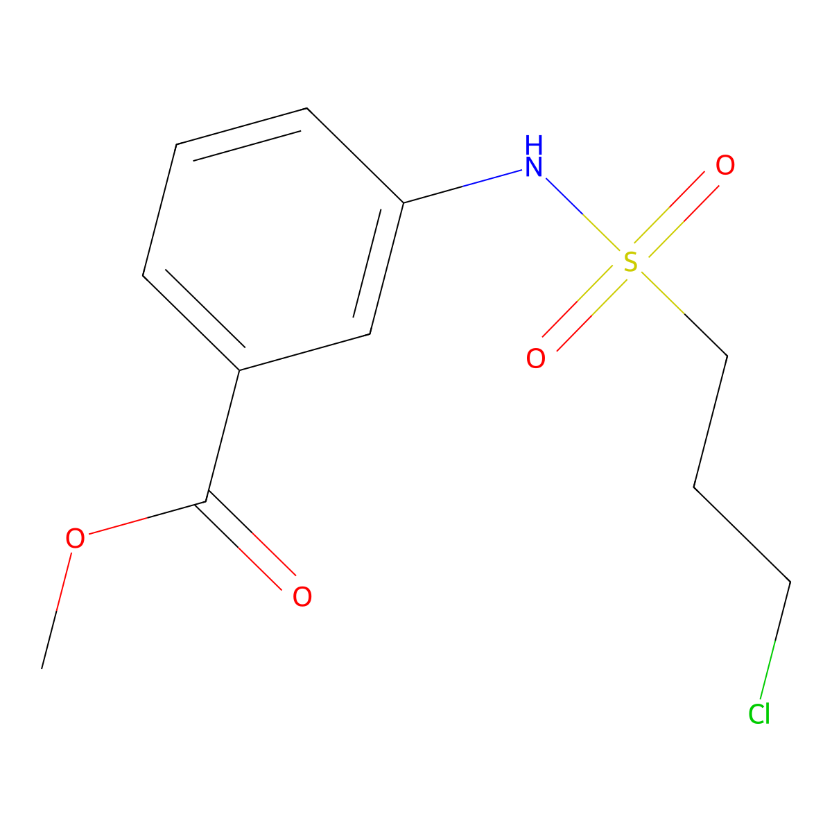 Methyl 3-(3-Chloropropylsulfonamido)benzoate molecular structure, CAS 1154926-29-0