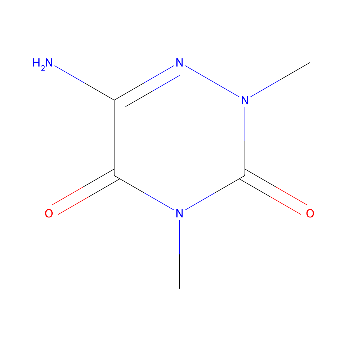 6-Amino-2,4-dimethyl-2,3,4,5-tetrahydro-1,2,4-triazine-3,5-dione molecular structure, CAS 1154932-94-1