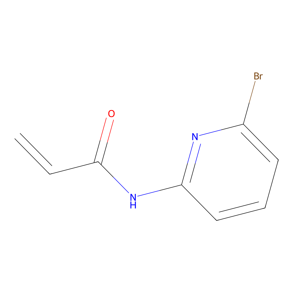 N-(6-bromopyridin-2-yl)acrylamide molecular structure, CAS 1154936-38-5