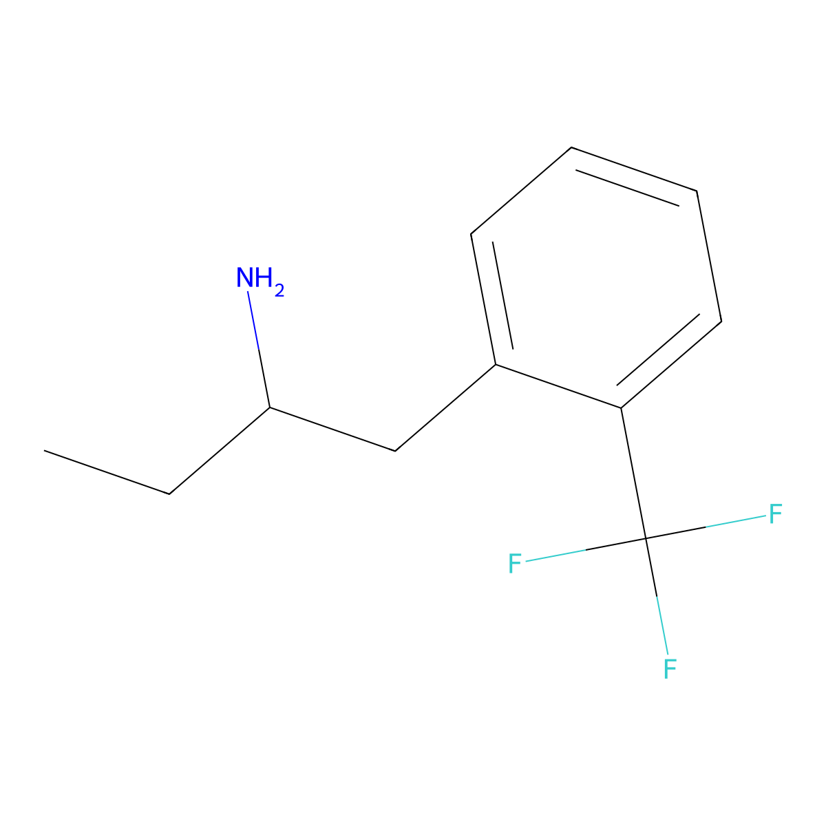 1-[2-(Trifluoromethyl)phenyl]butan-2-amine molecular structure, CAS 1154937-44-6
