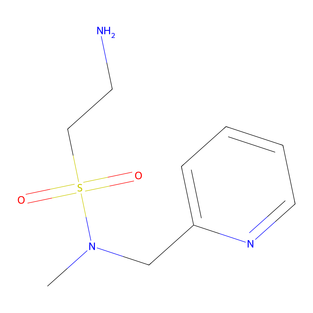 2-Amino-N-methyl-N-(pyridin-2-ylmethyl)ethane-1-sulfonamide molecular structure, CAS 1154938-19-8