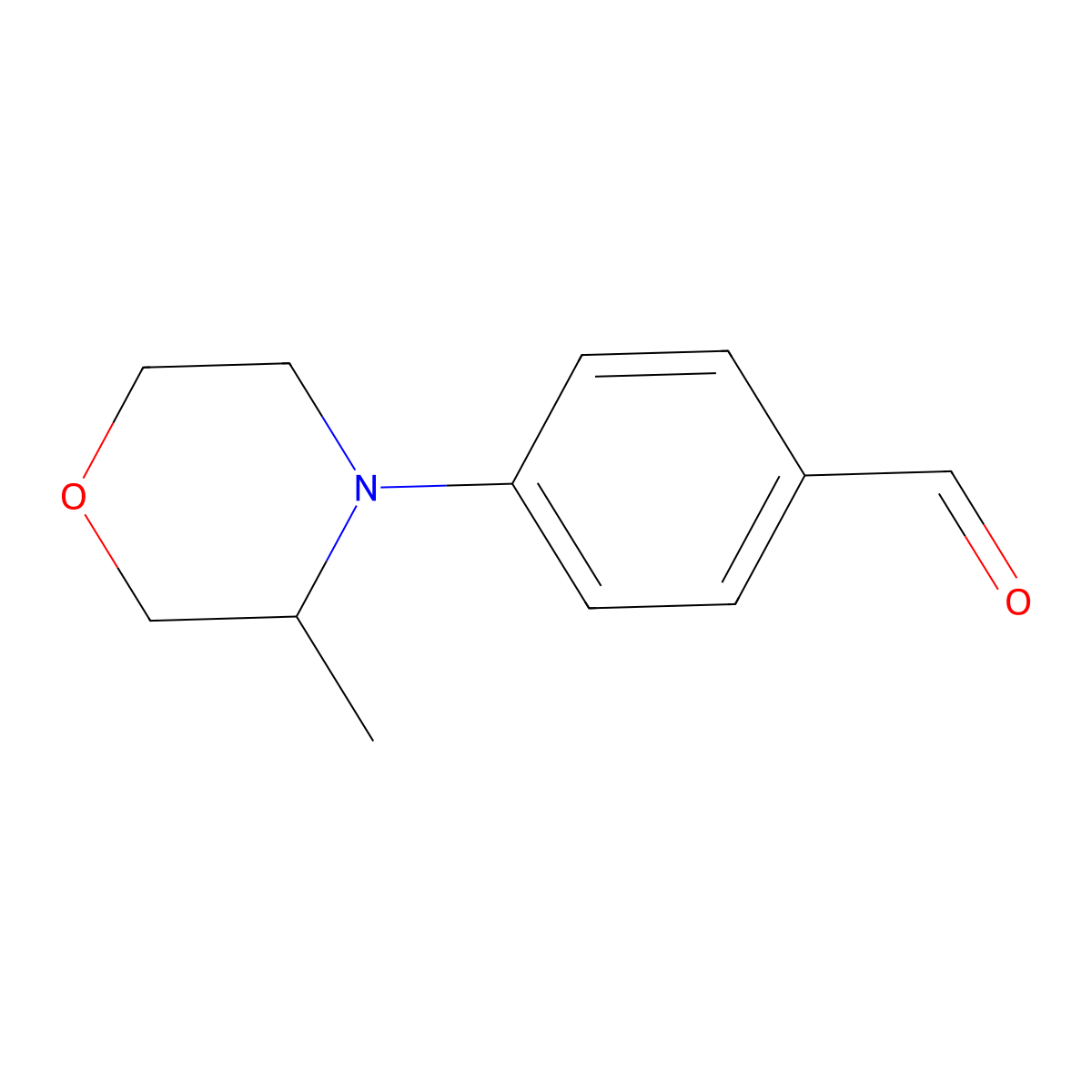 4-(3-Methylmorpholin-4-yl)benzaldehyde molecular structure, CAS 1154941-81-7