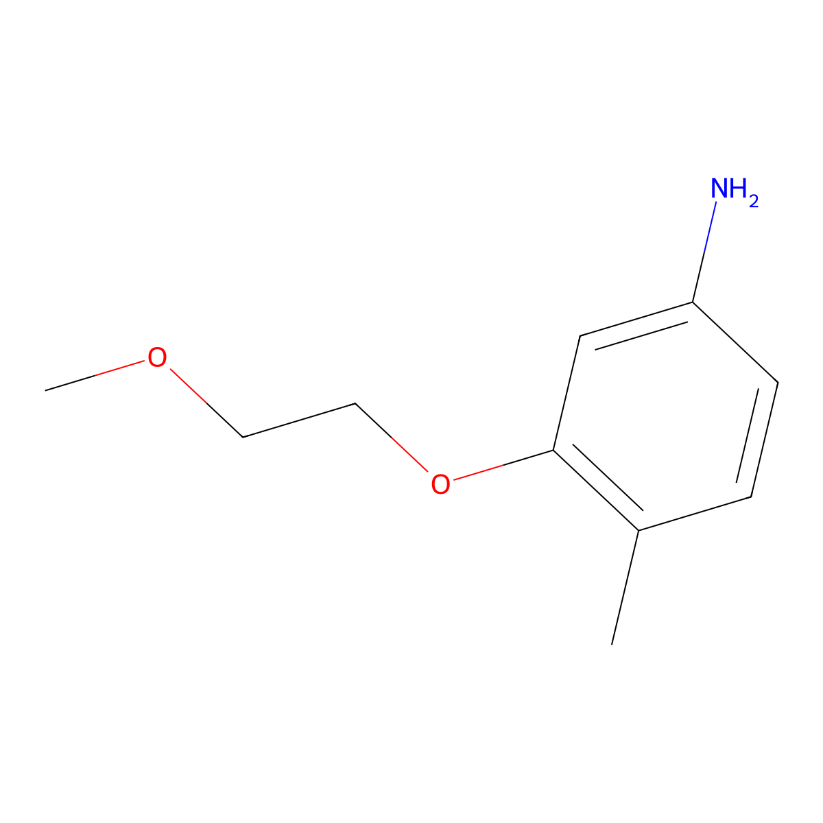 3-(2-Methoxyethoxy)-4-methylaniline molecular structure, CAS 1154942-83-2