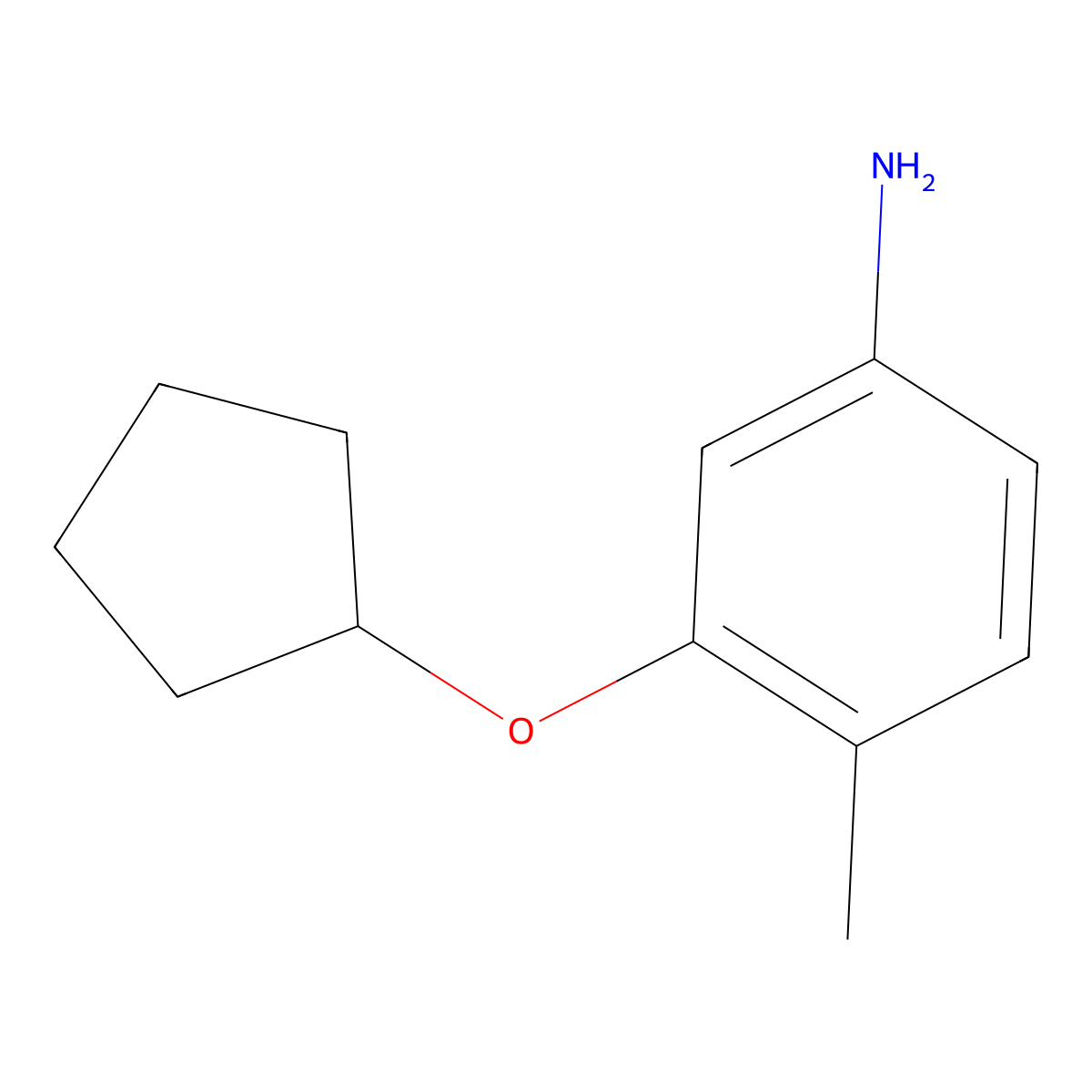 3-(Cyclopentyloxy)-4-methylaniline molecular structure, CAS 1154943-24-4